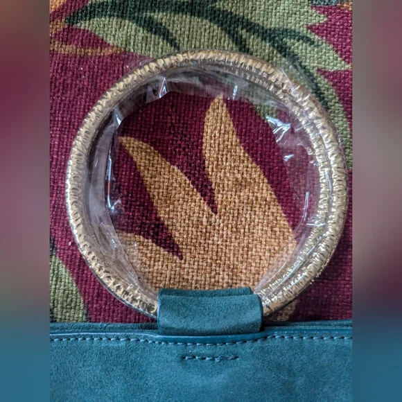 SALE - Thacker NYC Le Pouch Suede Bag Teal NWT Brand New - Picture 3 of 6